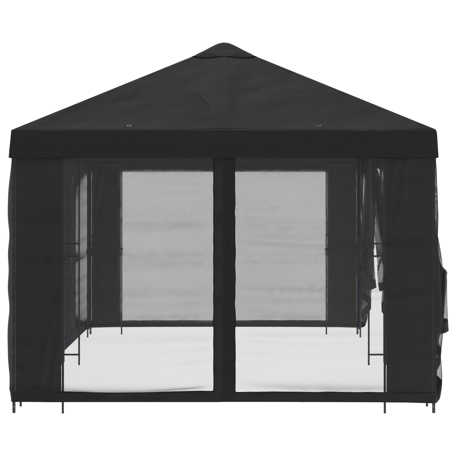 Pavillon mit Seitenwänden 6 x 3 m Beige Polyester und Stahl 190