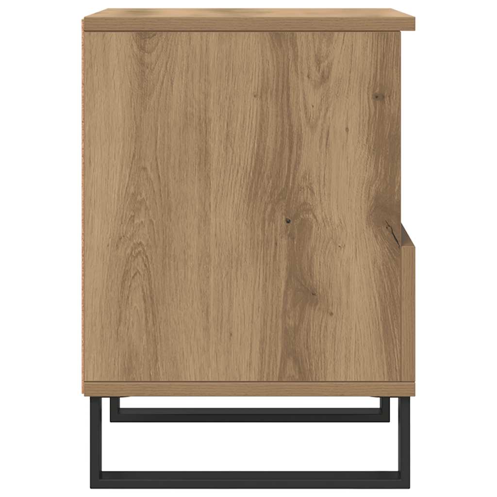 Bettschrank Schwarz Eichen-Optik 40 x 35 x 50 cm Holzwerkstoff