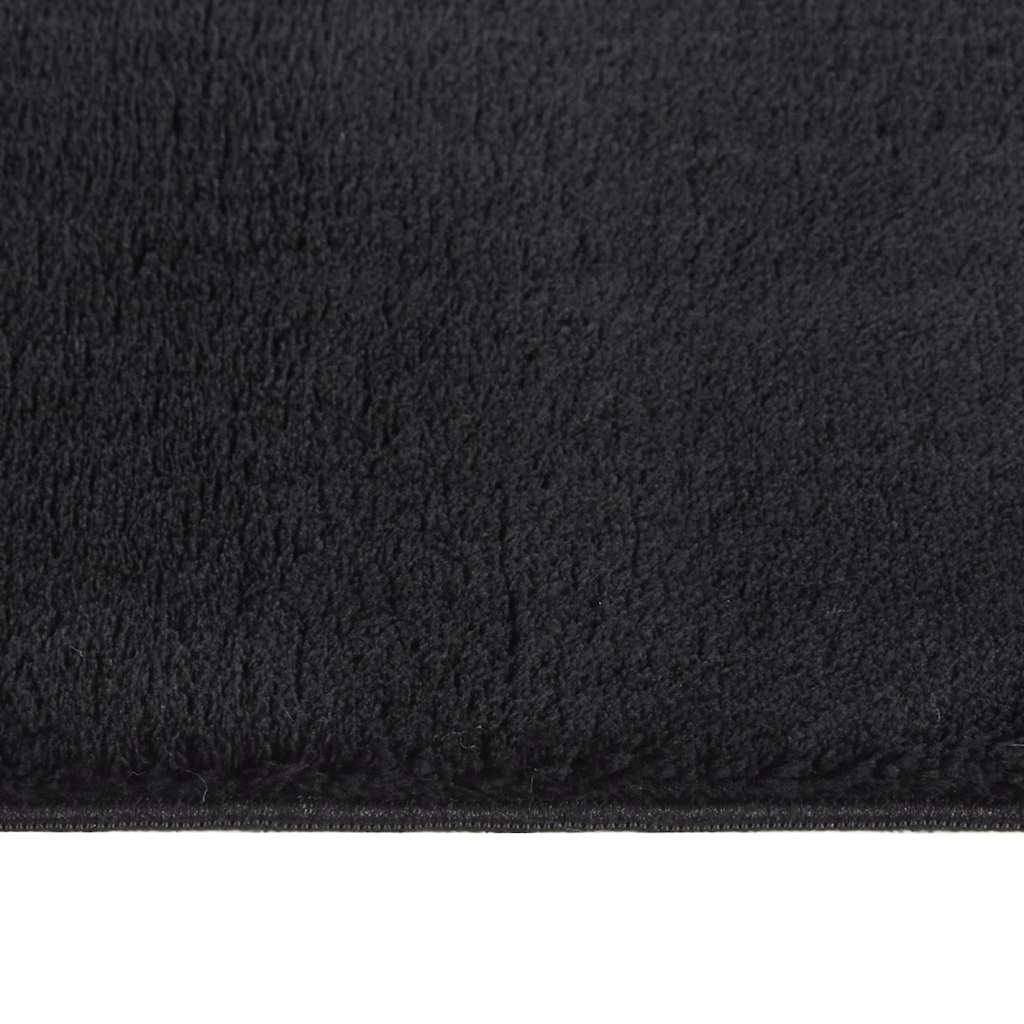 Shaggy-Teppich Schwarz 240x305 cm Polyester