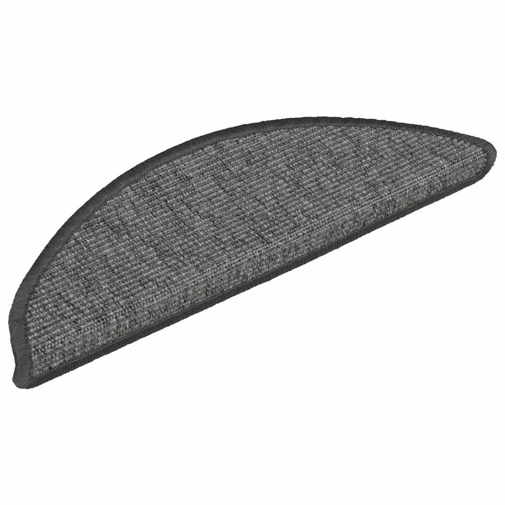 Stufenmatten 15 Stk. 56x17x3 cm Beige und Grau Halbrund