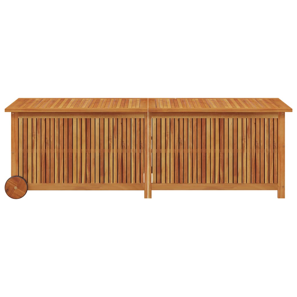 Gartentruhe mit Rollen 60x50x58 cm Massivholz Akazie