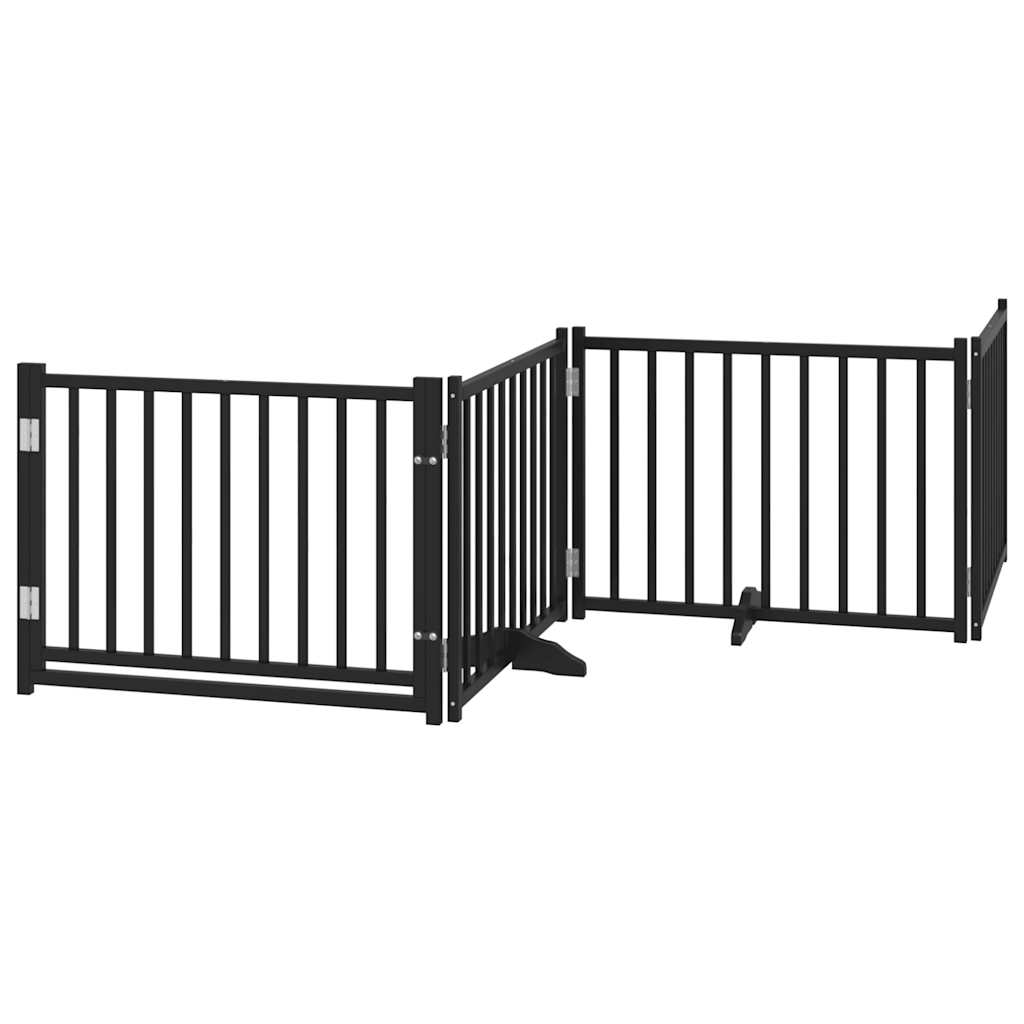 3-tlg. Hundetor Faltbar 150 cm Massivholz Tanne