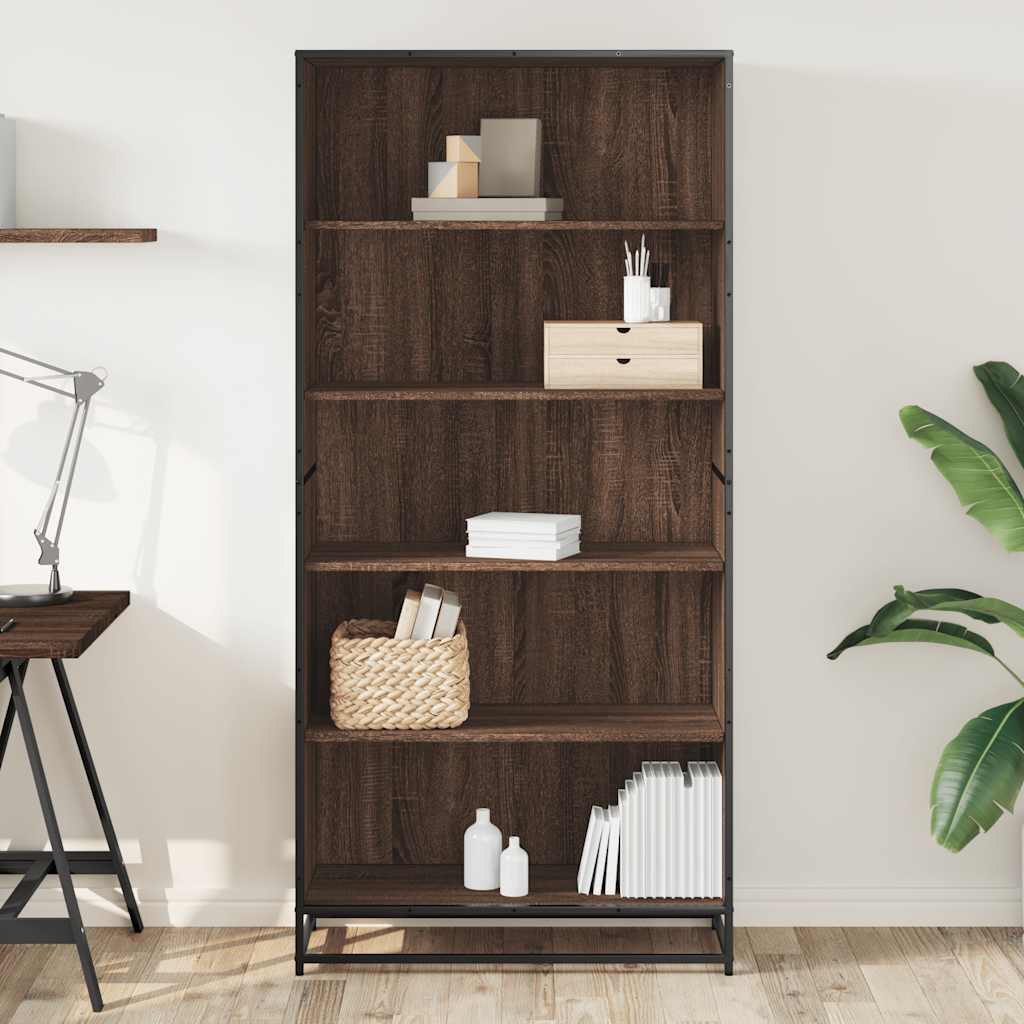 Bücherregal Schwarz 60x35x139 cm Holzwerkstoff