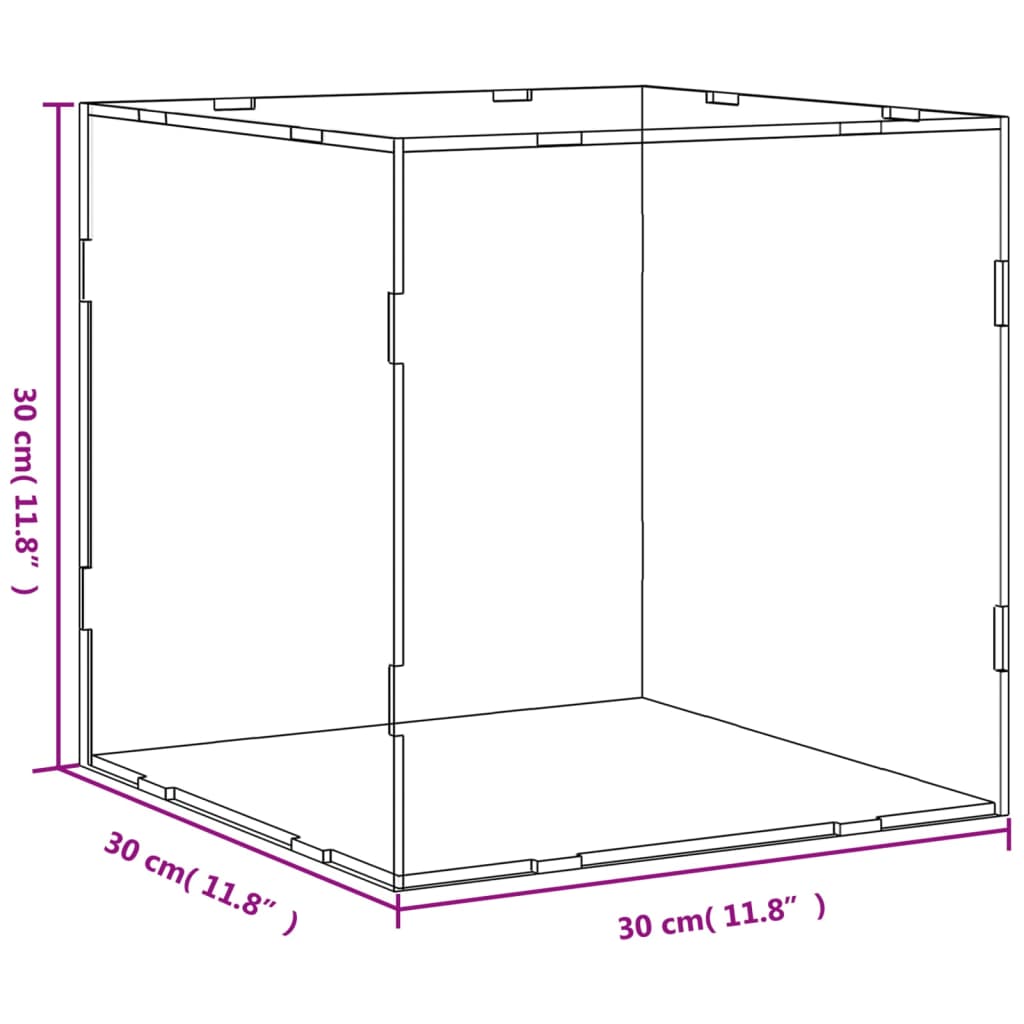 Displaybox Transparent 14x14x22 cm Acryl