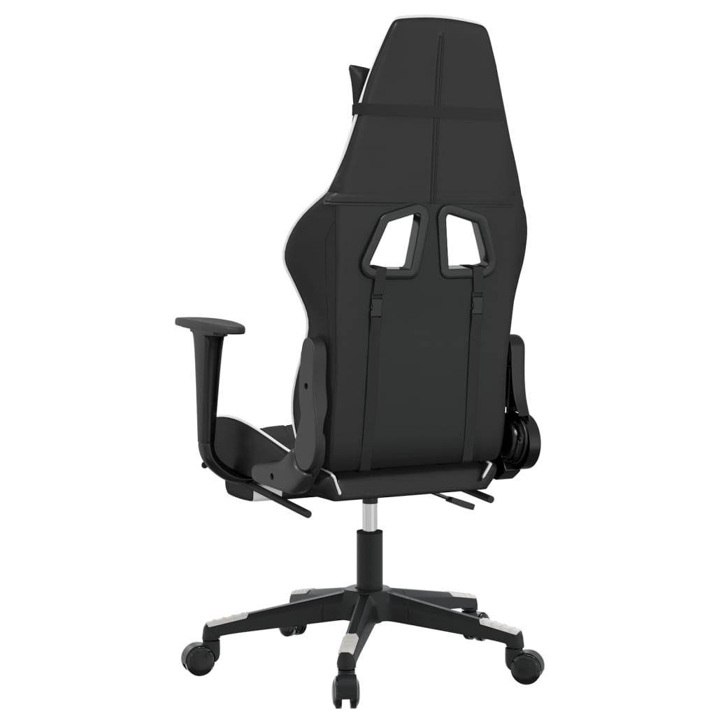 Gaming-Stuhl mit Massagefunktion Schwarz und Blau Kunstleder