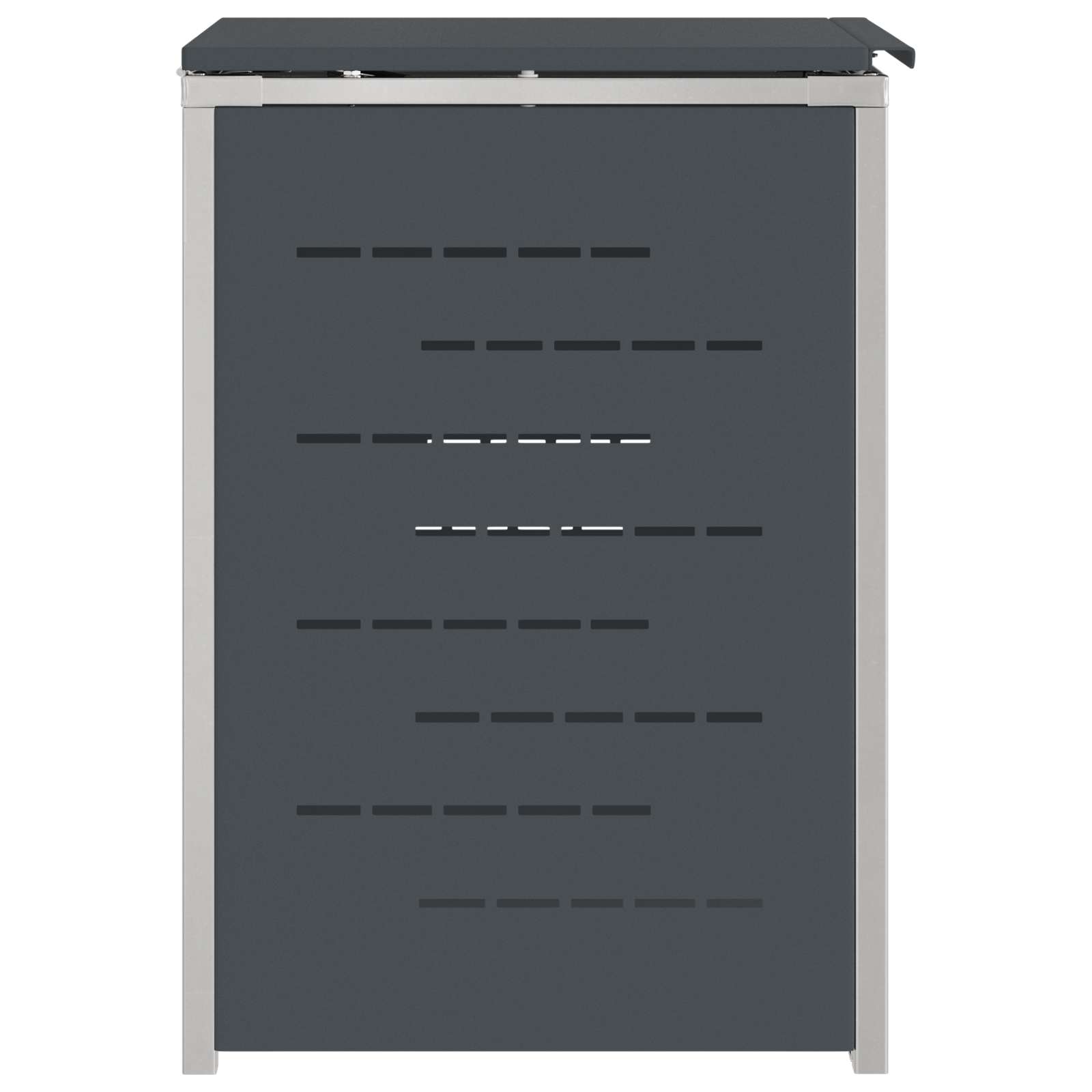 Mülltonnenbox for 2 Bins 240L Edelstahl Schwarz