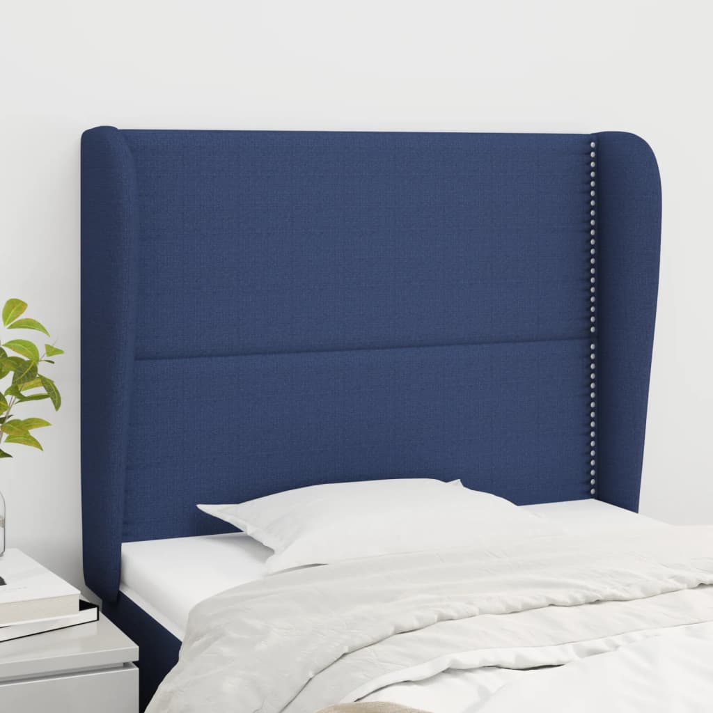 Kopfteil mit Ohren Dunkelgrau 83x23x78/88 cm Stoff