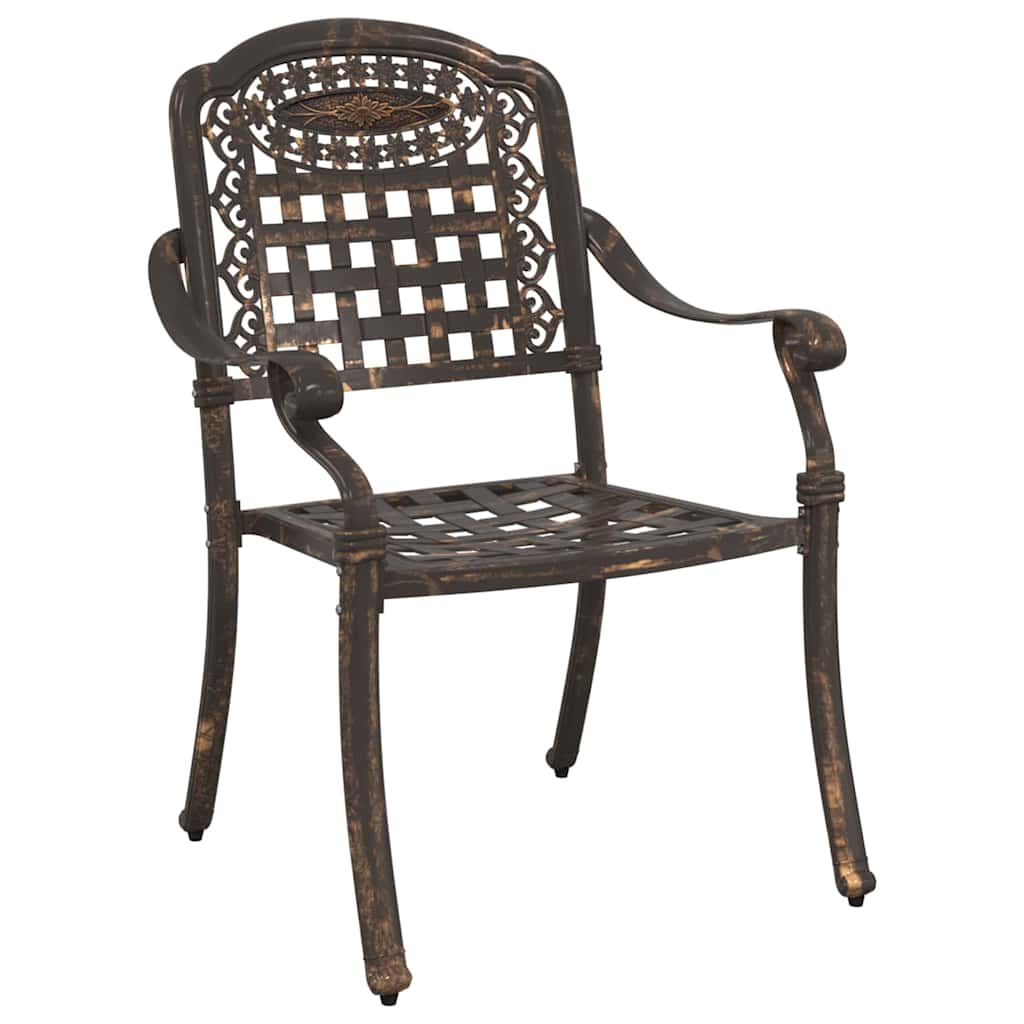 Gartenstuhl 2 pcs Bronze 55 x 56,5 x 91cm Aluminium