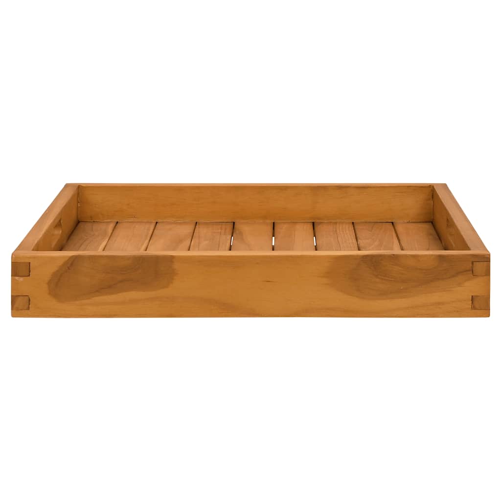 Serviertablett 60x60 cm Massivholz Teak