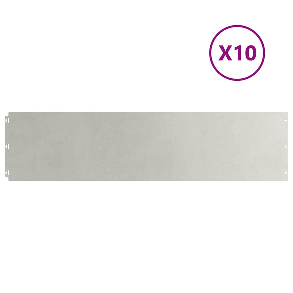 Raseneinfassung 10 pcs 10 x 103 cm Wetterfeststahl Rostig