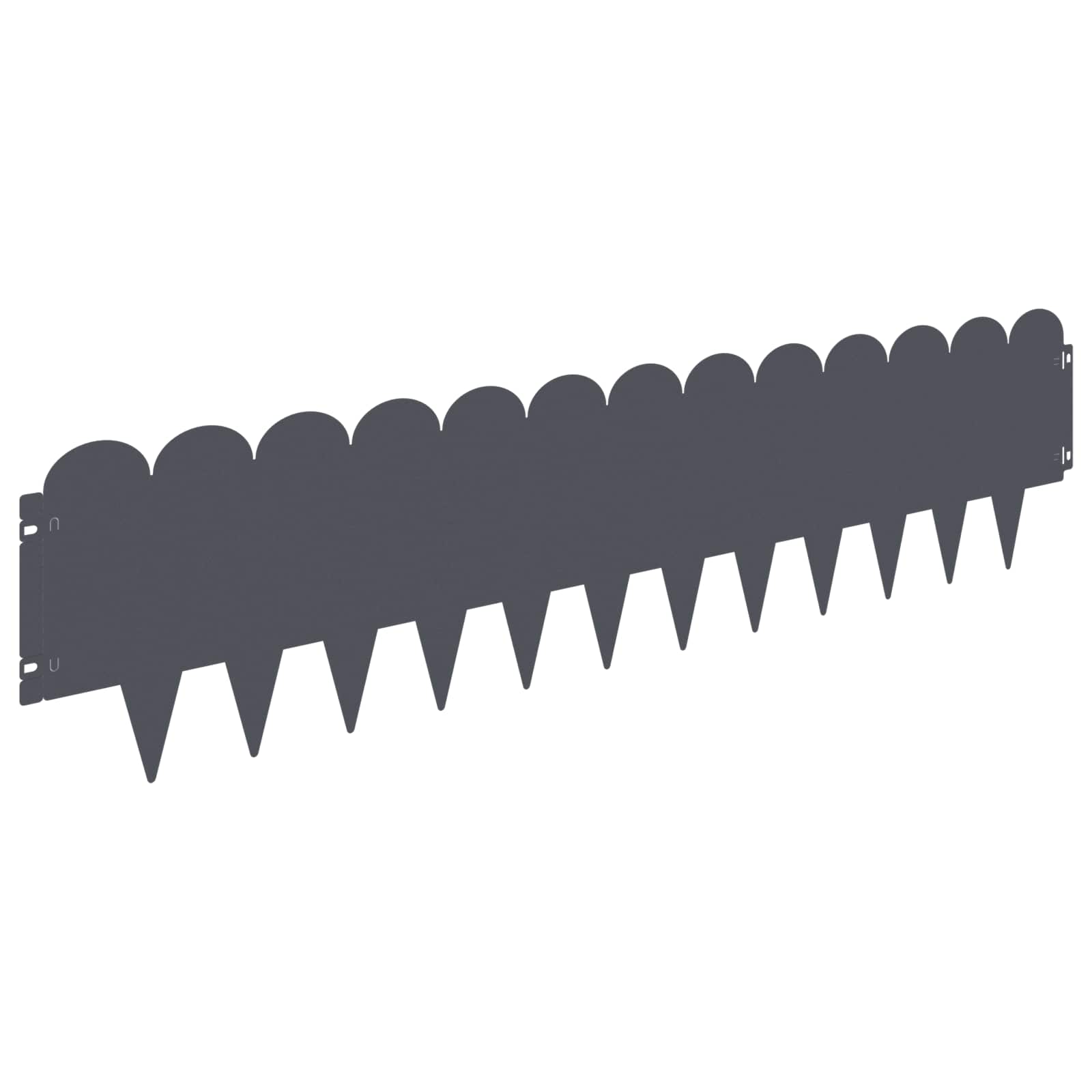 Raseneinfassung 10 pcs 103 x 15 cm Stahl Schwarz