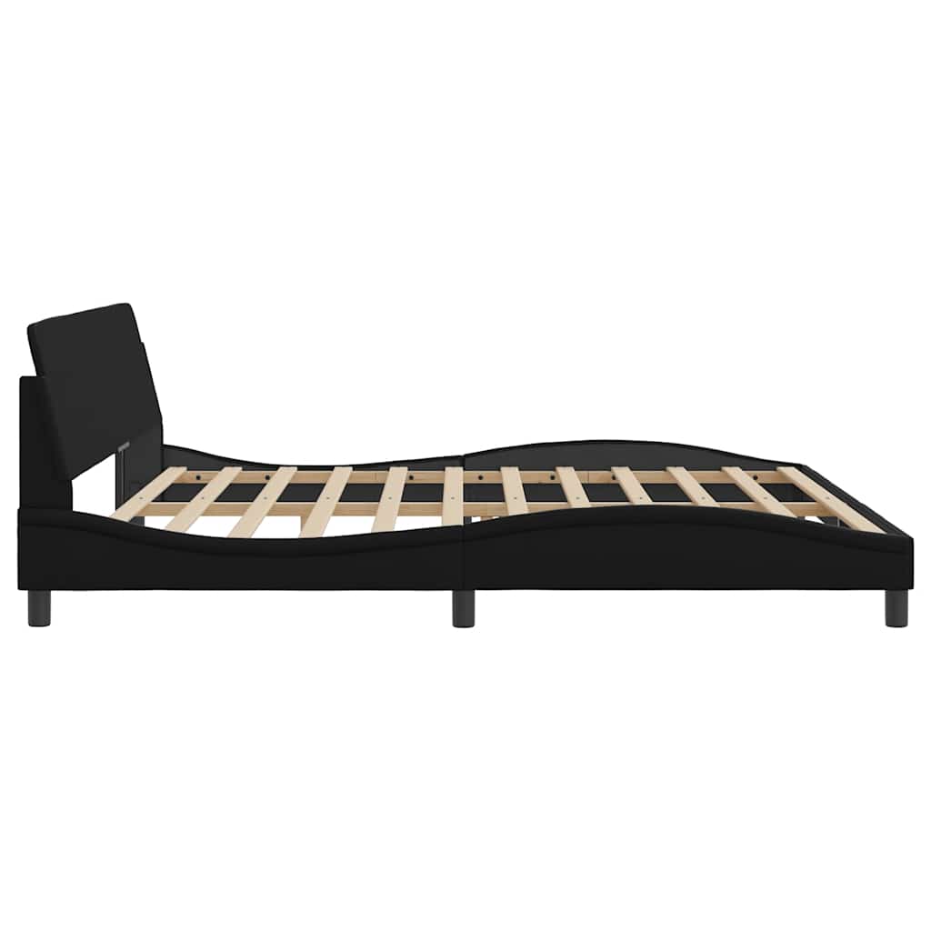 Bettgestell "Dover" Schwarz 80x200 cm Kunstleder