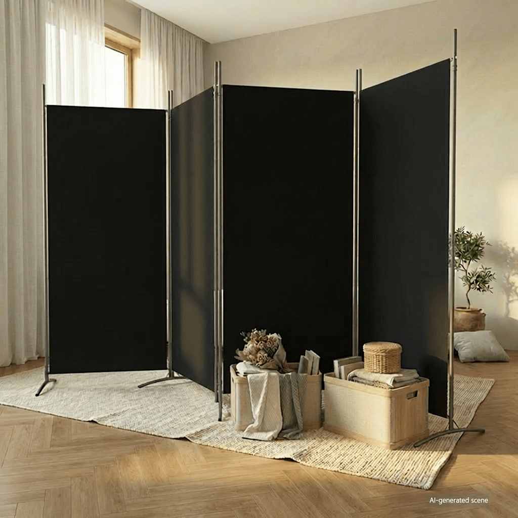3-tlg. Raumteiler Weiß 260x180 cm Stoff