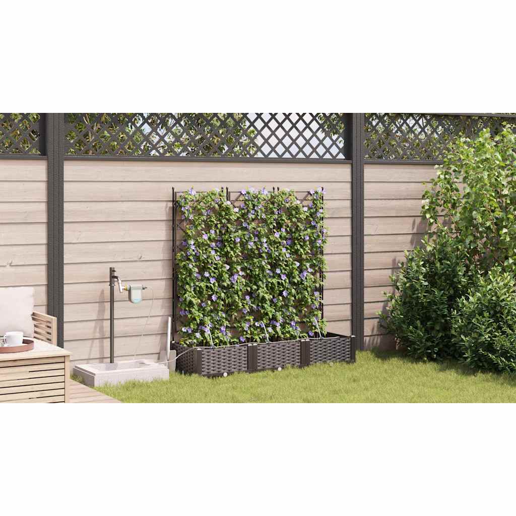 Garten-Pflanzgefäß 4 Stk. Braun 160 x 40 x 22 cm PP