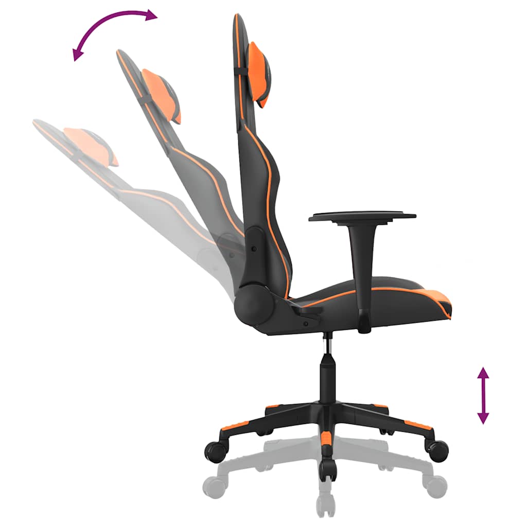 Gaming-Stuhl mit Massagefunktion Schwarz und Blau Kunstleder