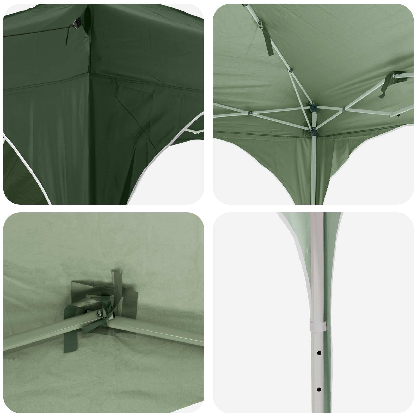 Pop-up Partyzelt 194 x 194 x 245 cm Creme