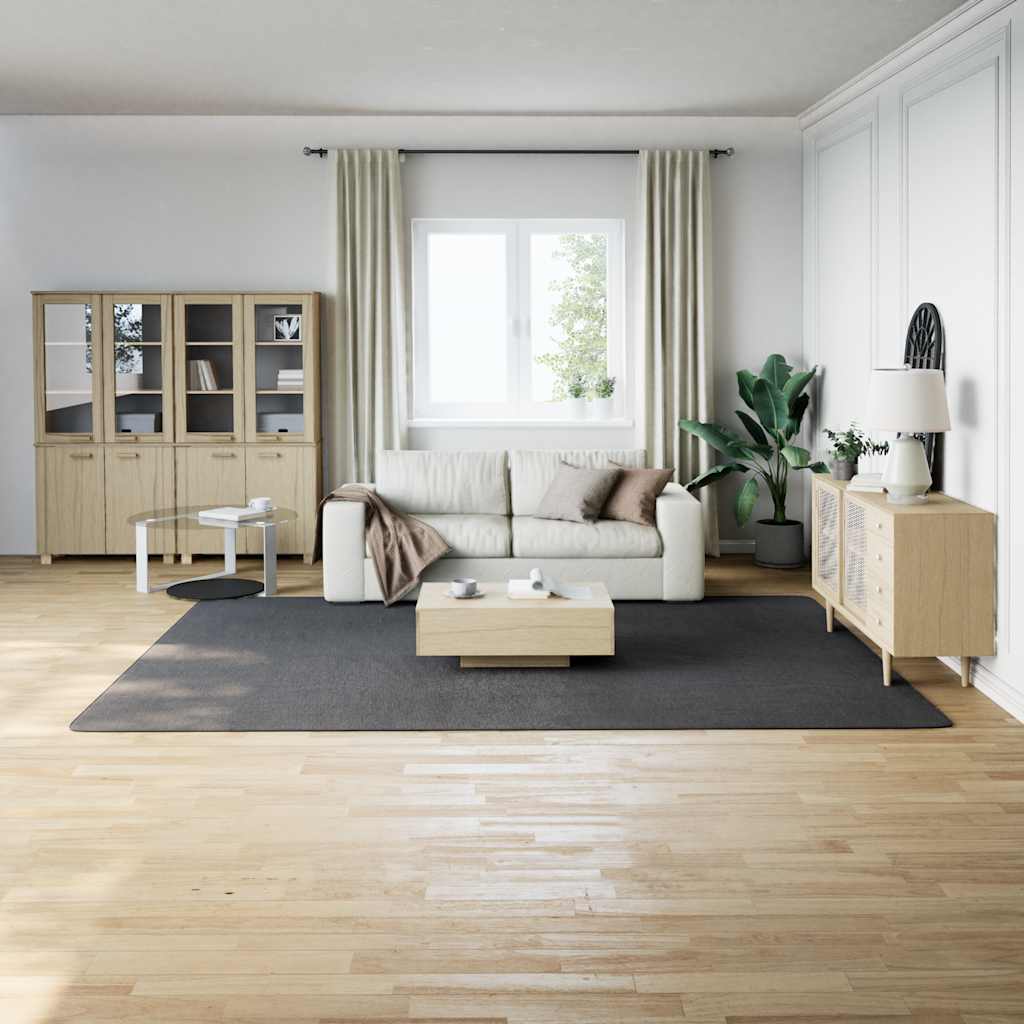 Shaggy-Teppich Schwarz 240x305 cm Polyester