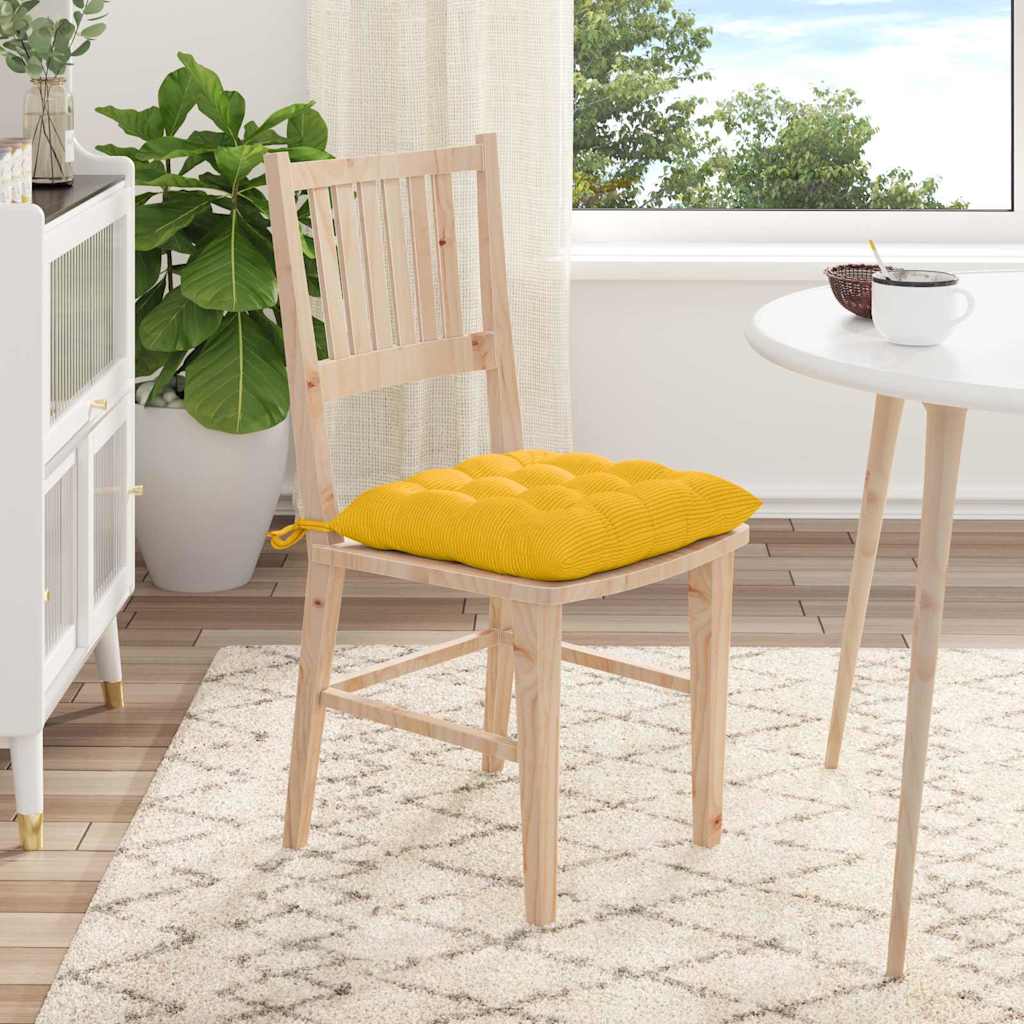 Sitzkissen 4 pcs Hellgrau 40 x 40 x 6 cm Cordstoff