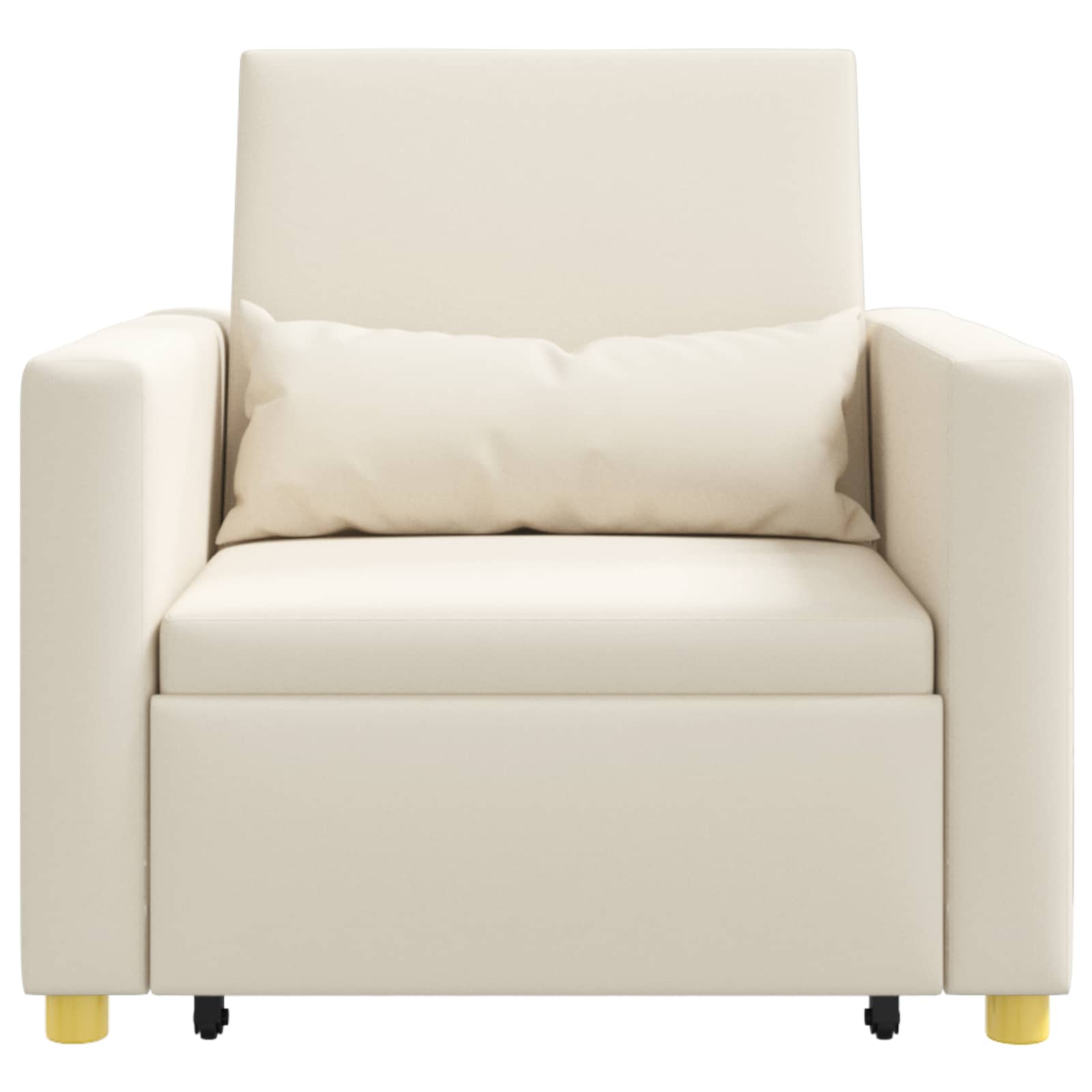 Ausziehbare Schlafcouch Einzel Hellgrau 90 x 165 x 87 cm Stoff
