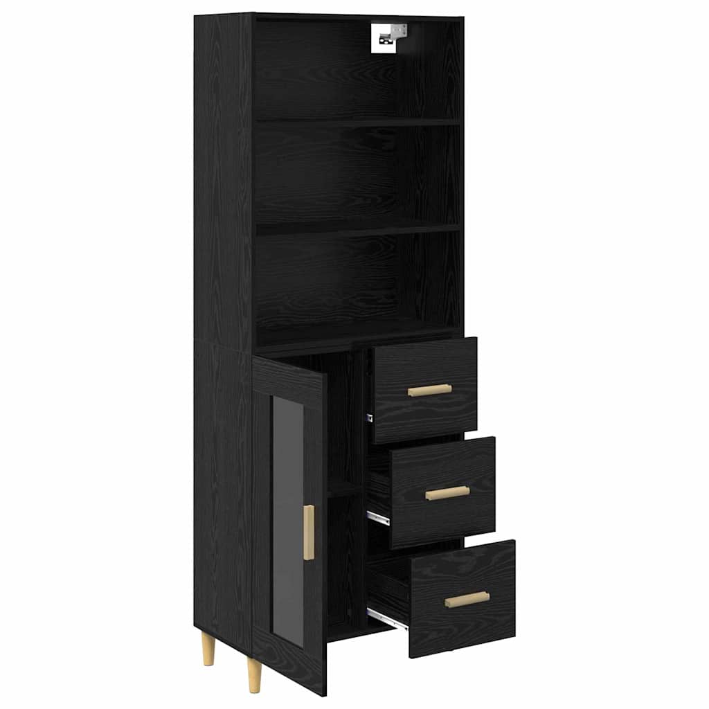 Highboard Altholz 69,5 x 32,5 x 180 cm Holzwerkstoff