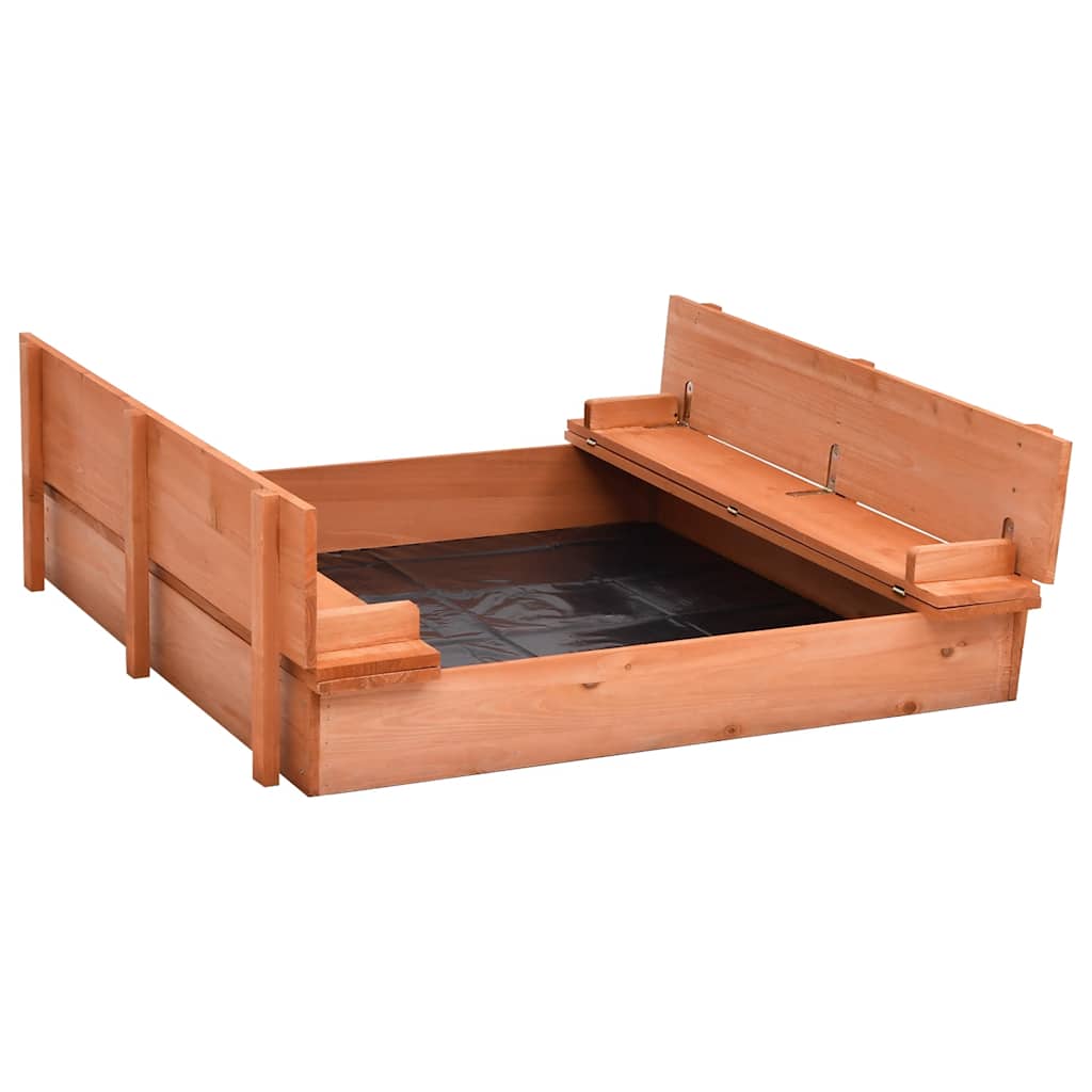 Sandkasten Tannenholz Weiß 95x90x15 cm