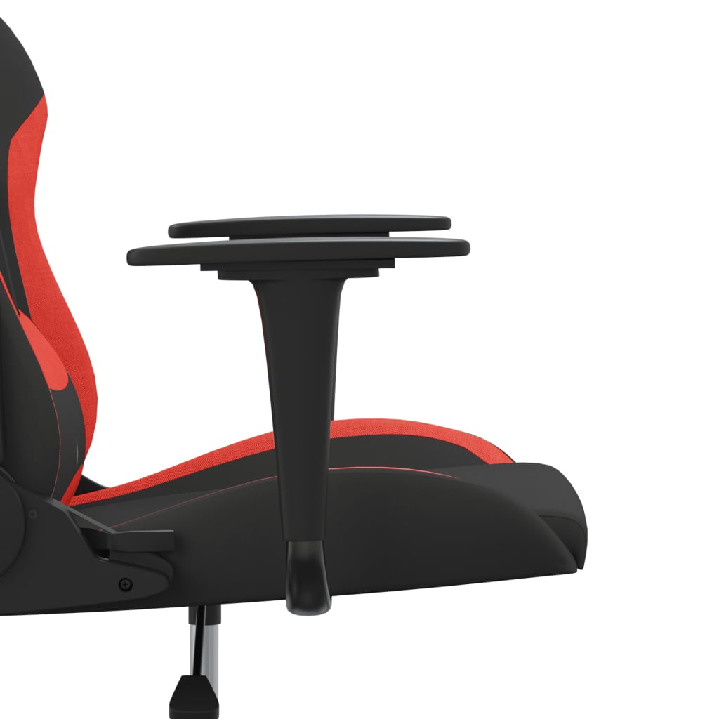 Gaming-Stuhl mit Massagefunktion Schwarz und Creme Stoff