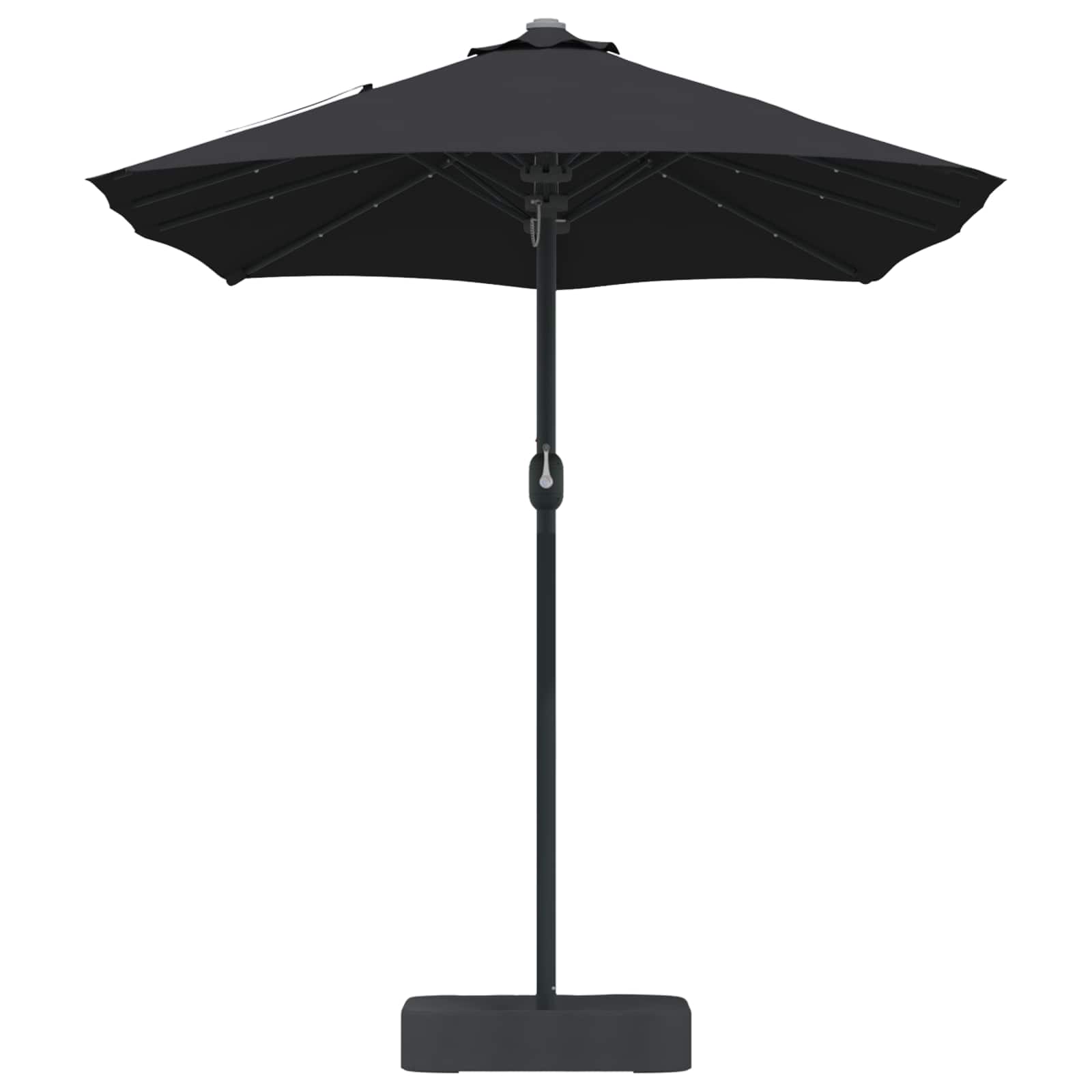 Garten-Sonnenschirm Sand und Anthrazit 385 x 209 x 244 cm