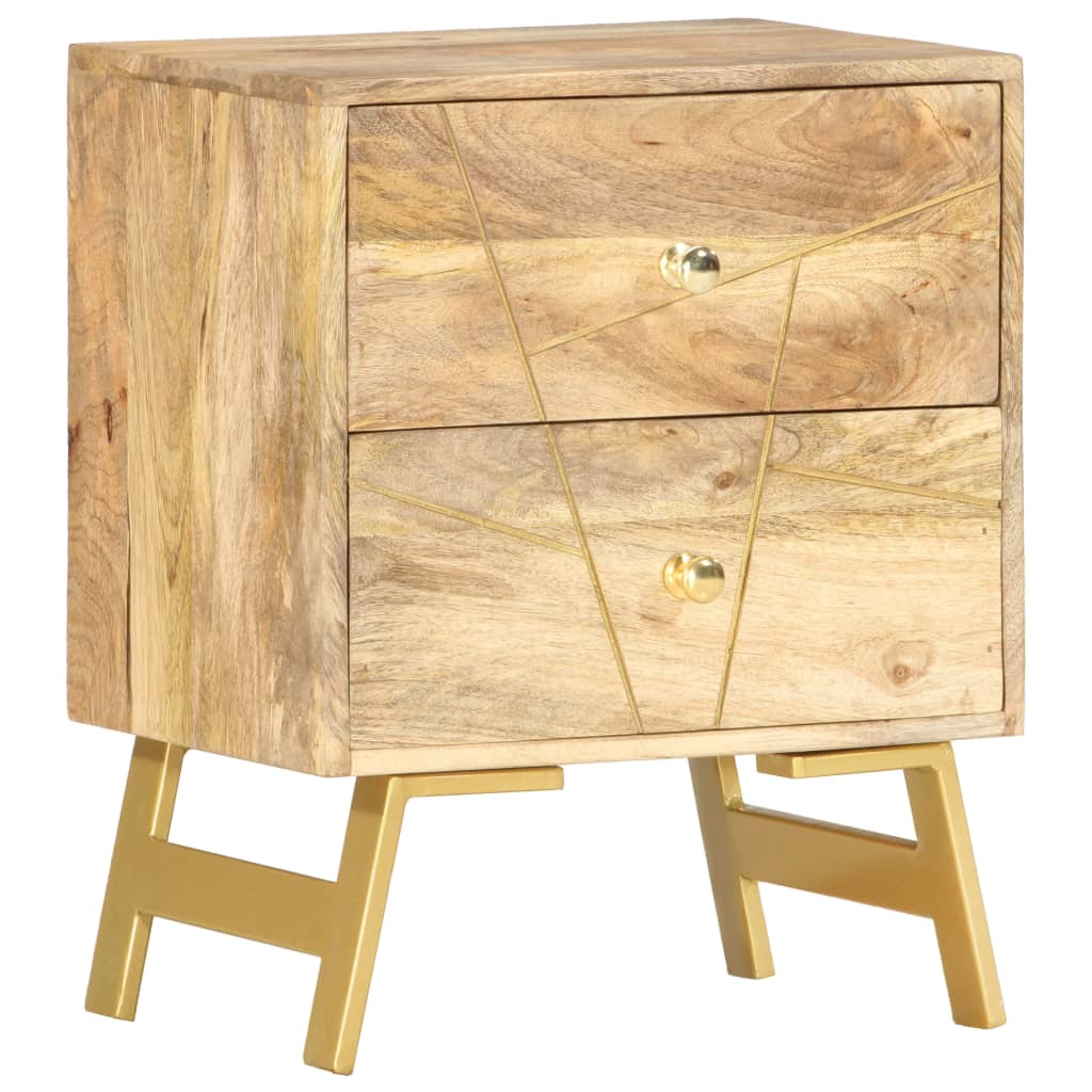 Nachttisch 40x30x50 cm Massivholz Mango