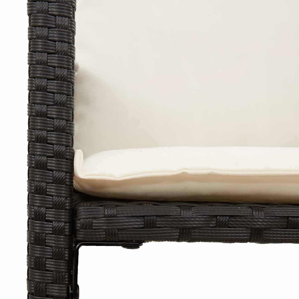 Garten-Barhocker 2 Stk. Schwarz Poly Rattan