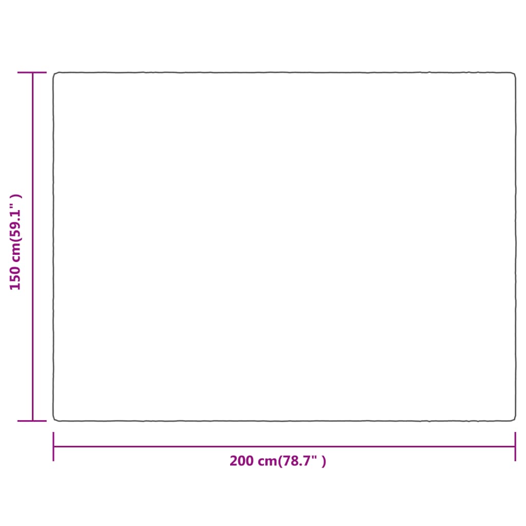 Decke Creme 130x170 cm Polyester