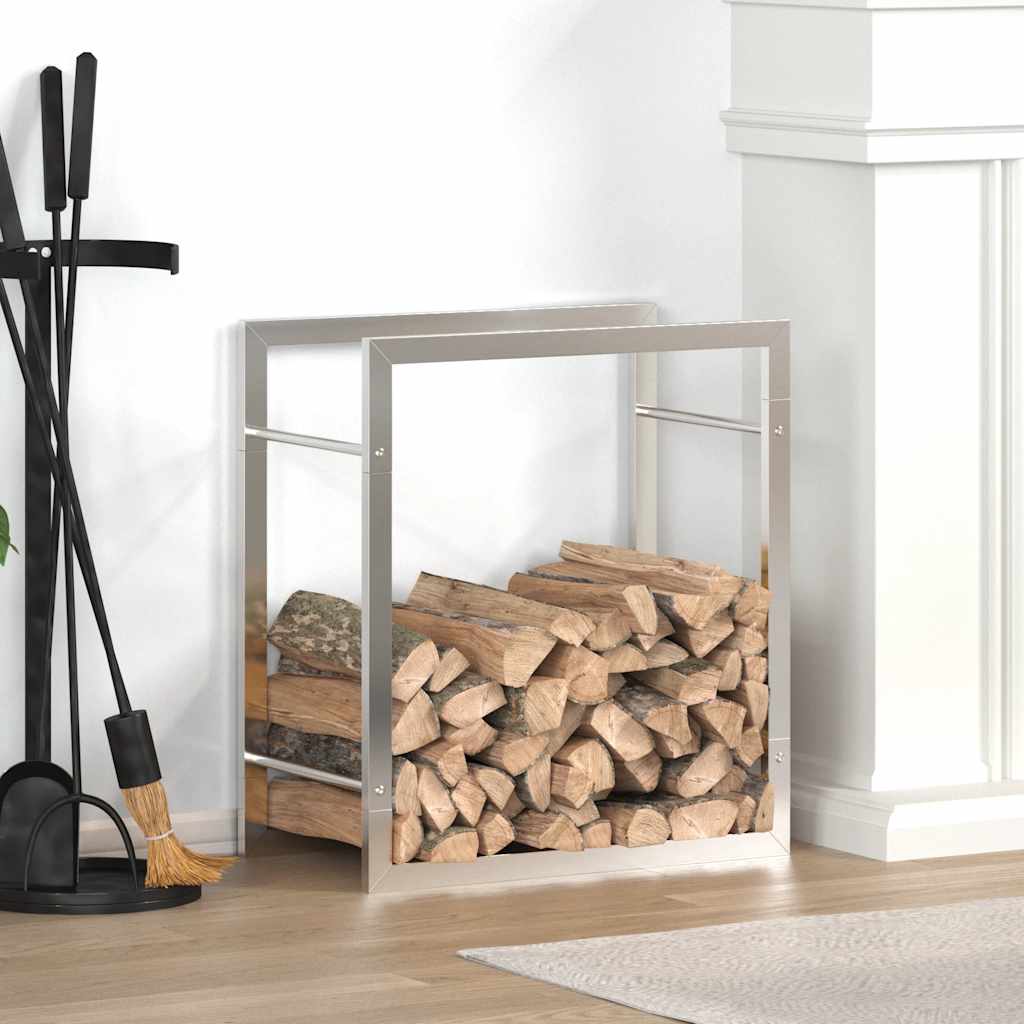 Brennholzregal 50x28x94 cm Edelstahl