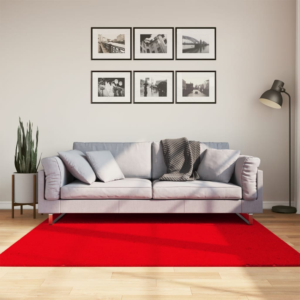 Teppich HUARTE Kurzflor Weich und Waschbar Anthrazit 60x110 cm