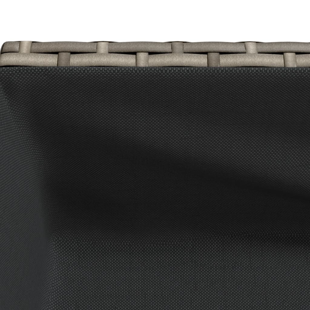 Hochbeete mit Ablage 2 Stk. Schwarz 70x28x70 cm Poly Rattan