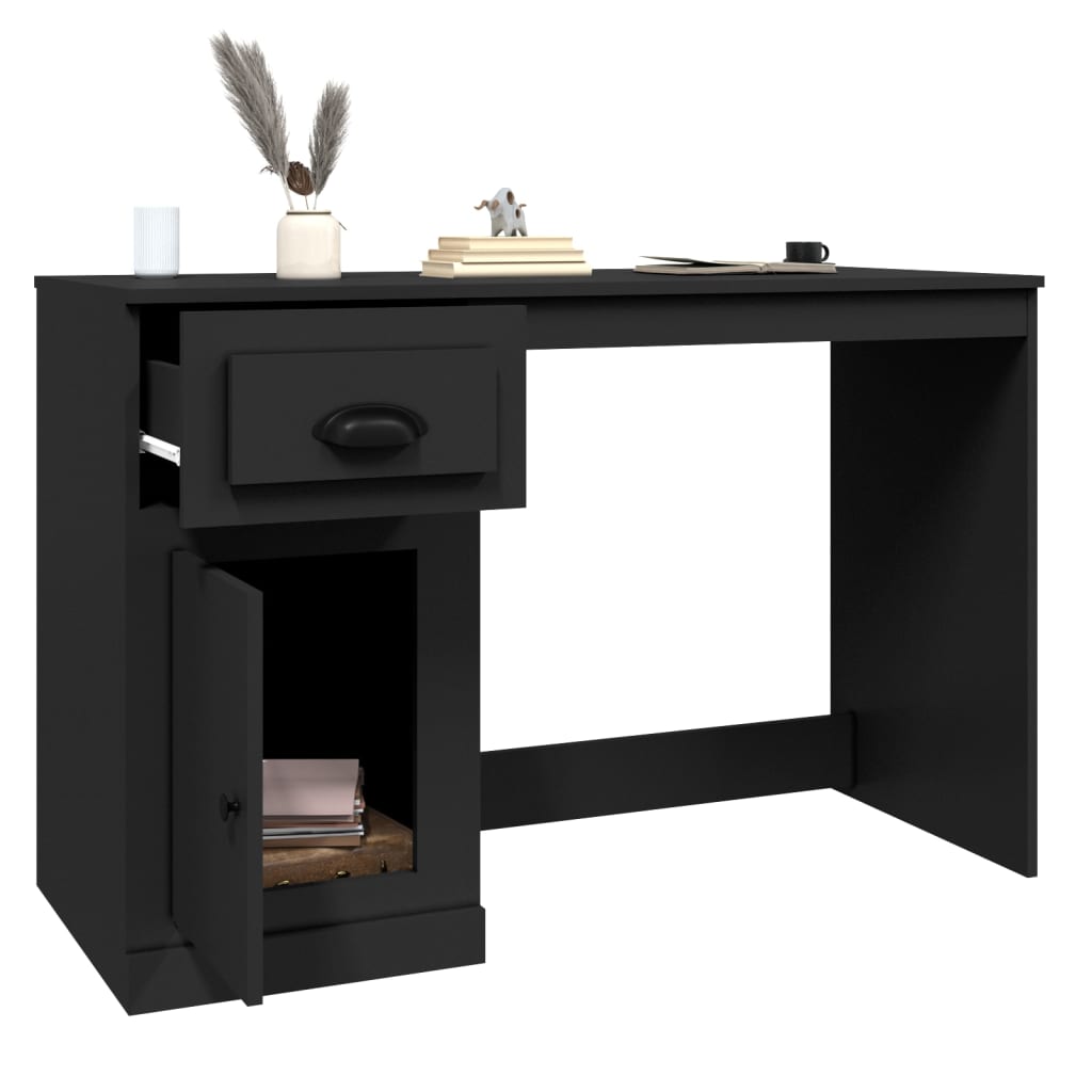 Schreibtisch mit Schublade Weiß 115x50x75 cm Holzwerkstoff