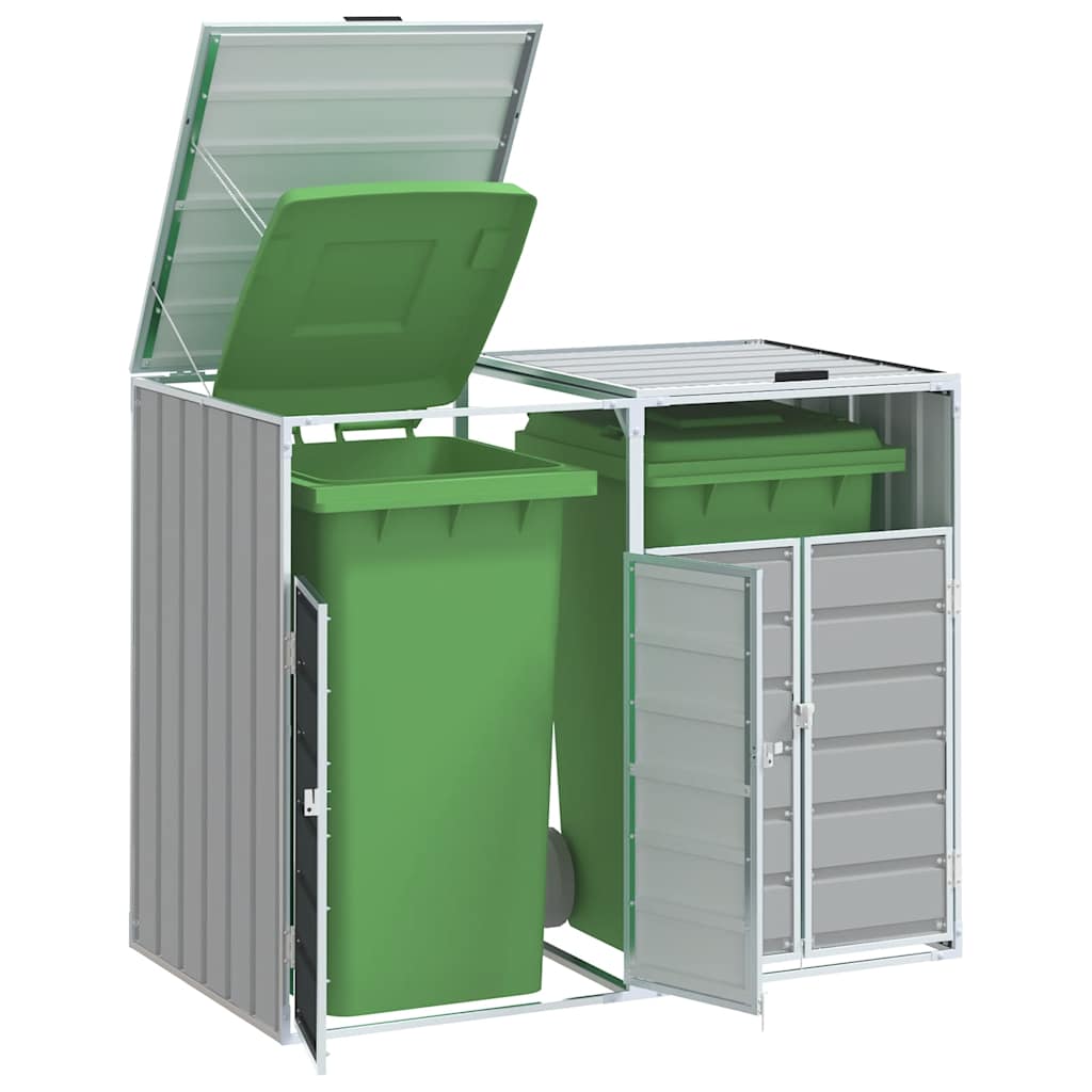 Mülltonnenbox für 1 Tonne Grün 72x81x115 cm Stahl