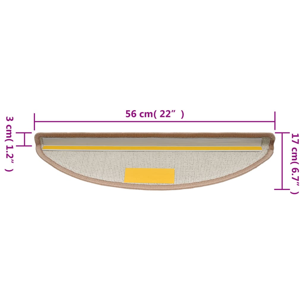 Stufenmatten 15 Stk. 56x17x3 cm Anthrazit Halbrund