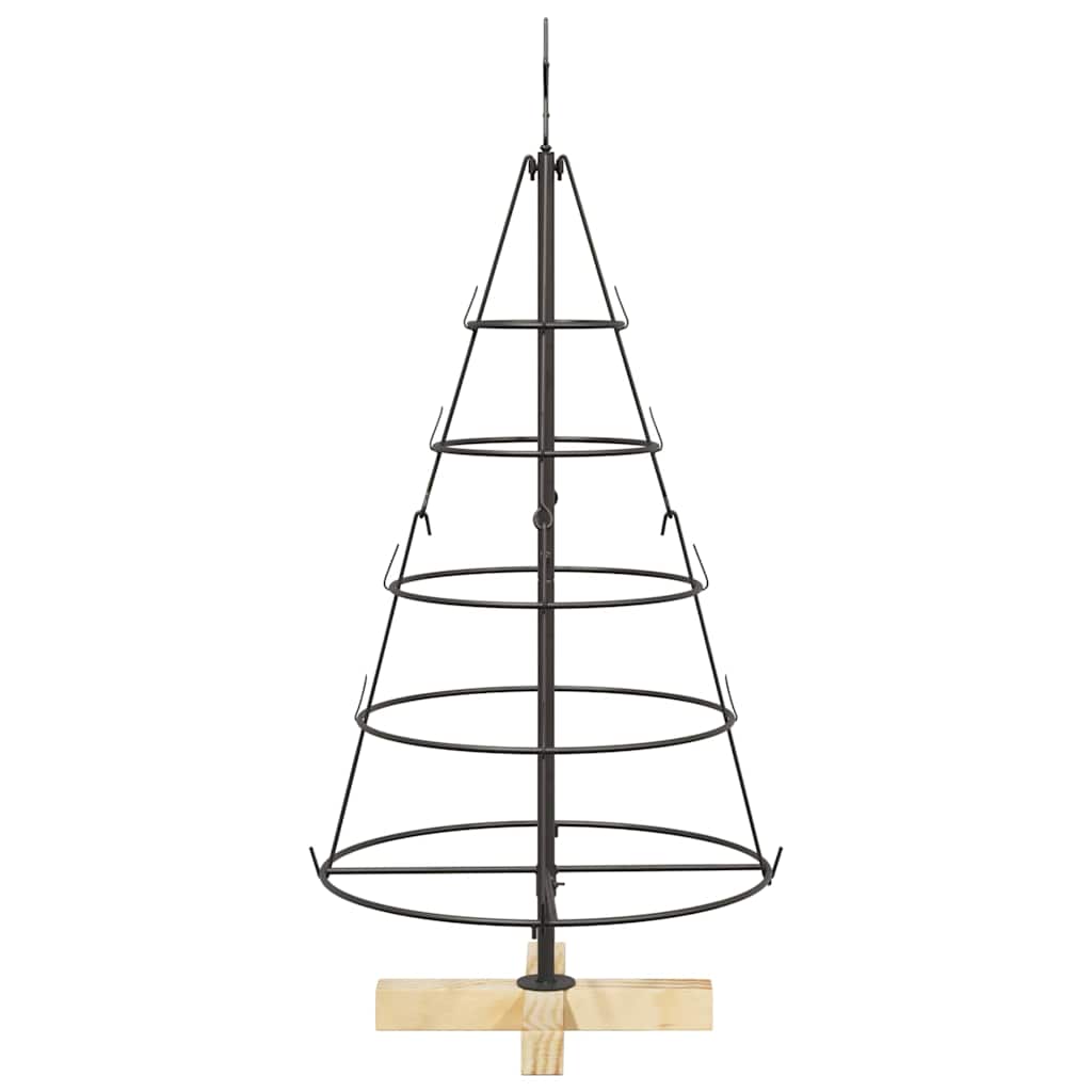 Weihnachtsdeko mit Ständer Schwarz 60 cm Stahl