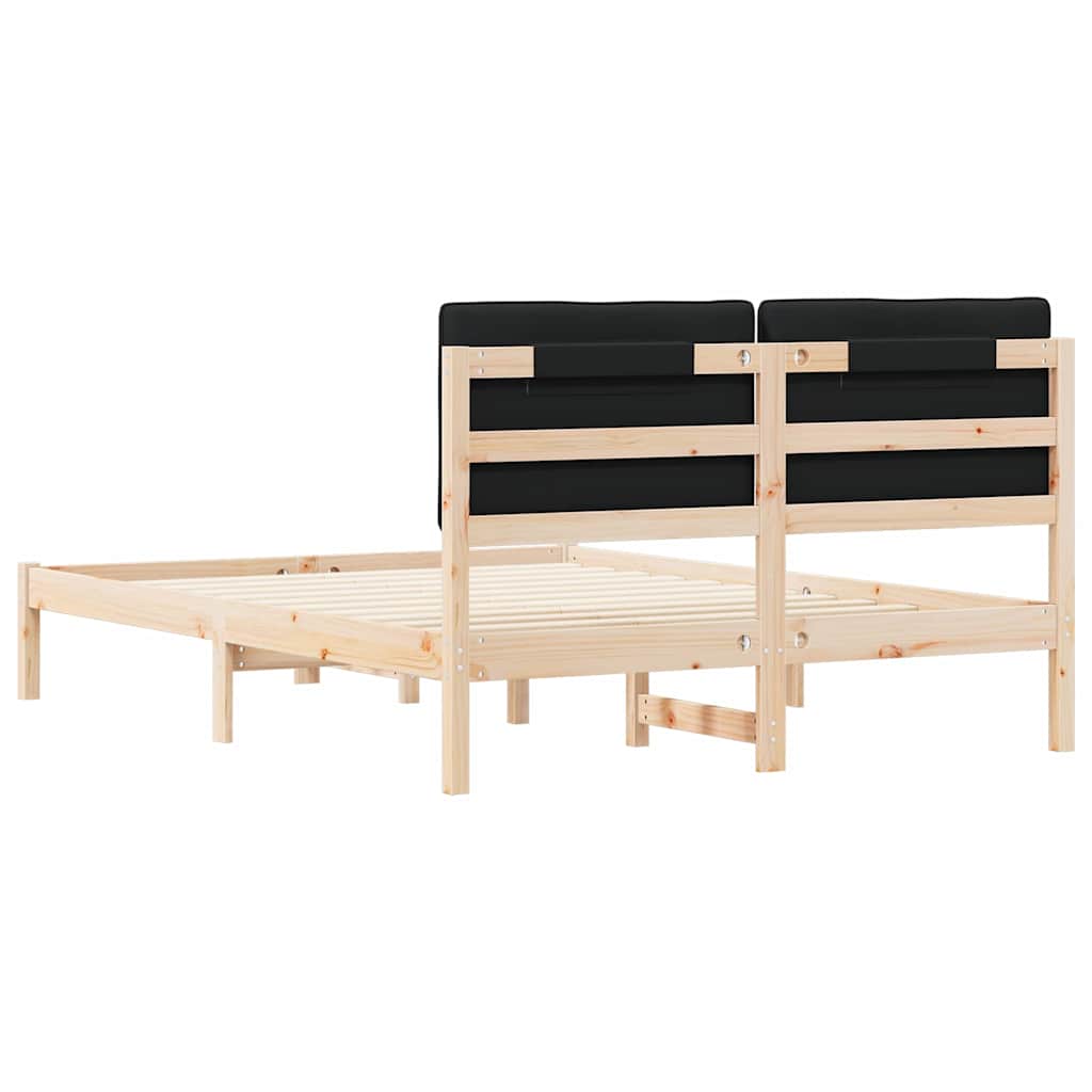 Bettgestell mit gepolstertem Kopfteil Hellgrau 200 x 200 cm