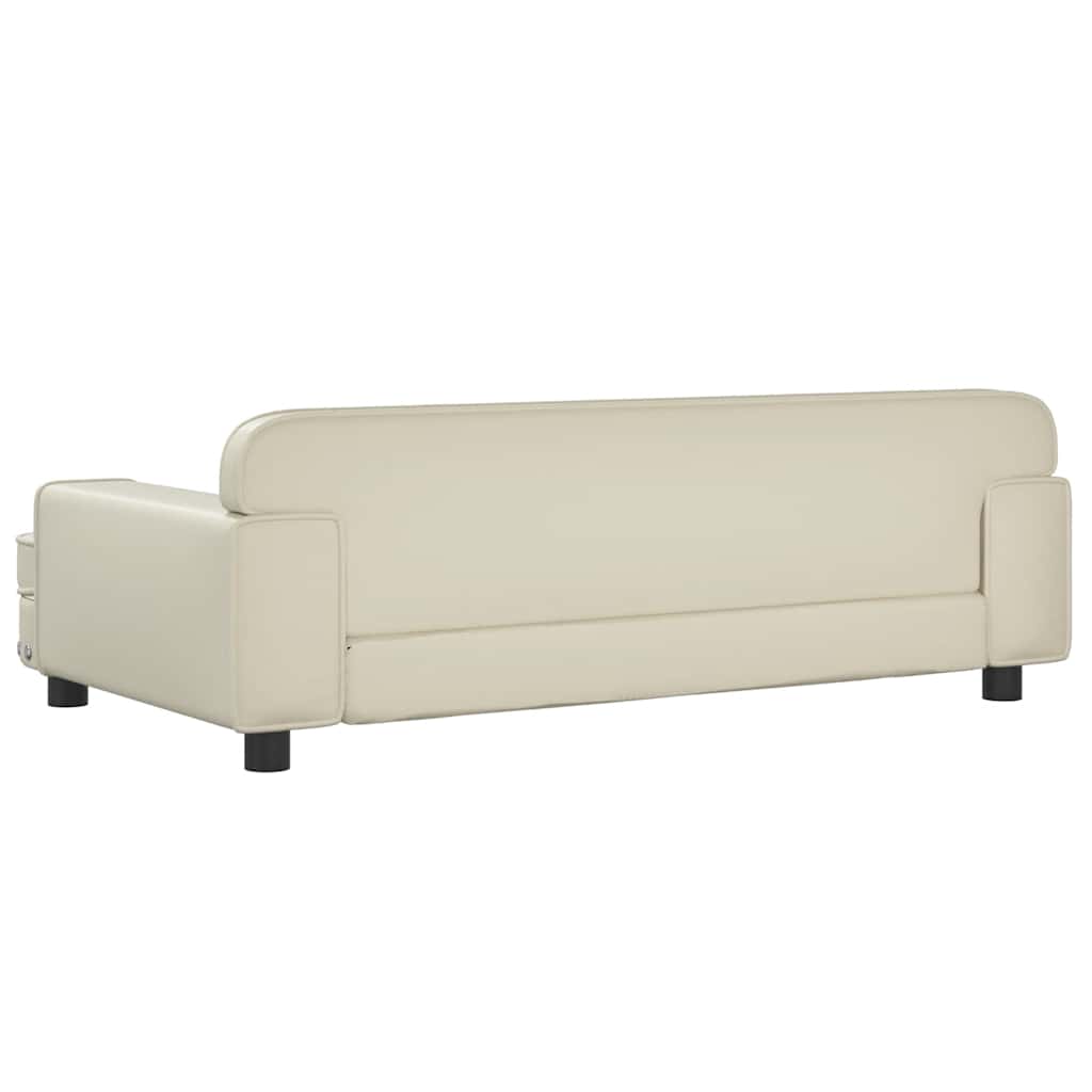 Kindersofa Schwarz 90x53x30 cm Kunstleder