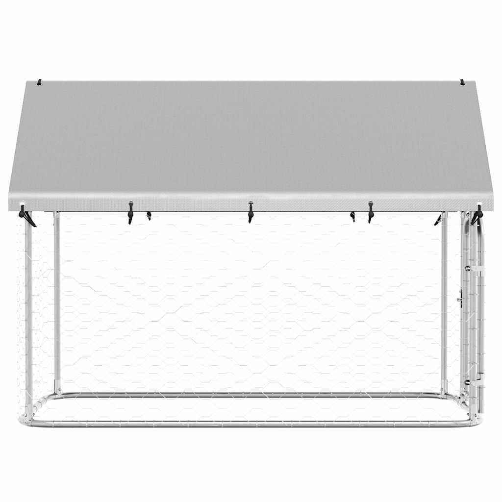 Outdoor-Hundezwinger mit Dach 400x200x150 cm
