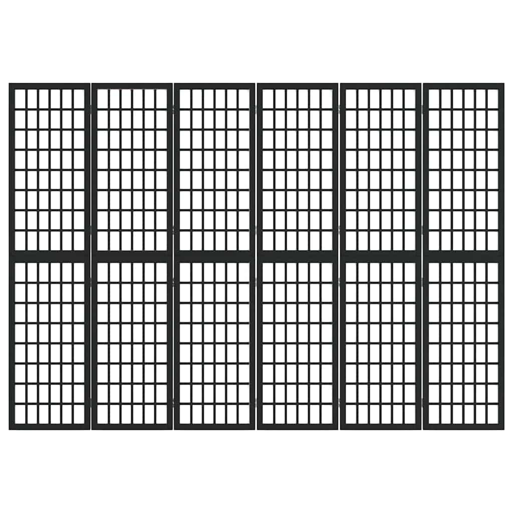 3-tlg. Paravent Japanischer Stil Faltbar 120x170 cm Schwarz