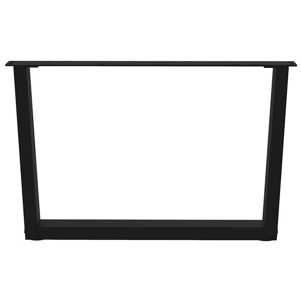 Couchtischbeine V-Form 2 Stück Schwarz 30x(30-31,3) cm Stahl