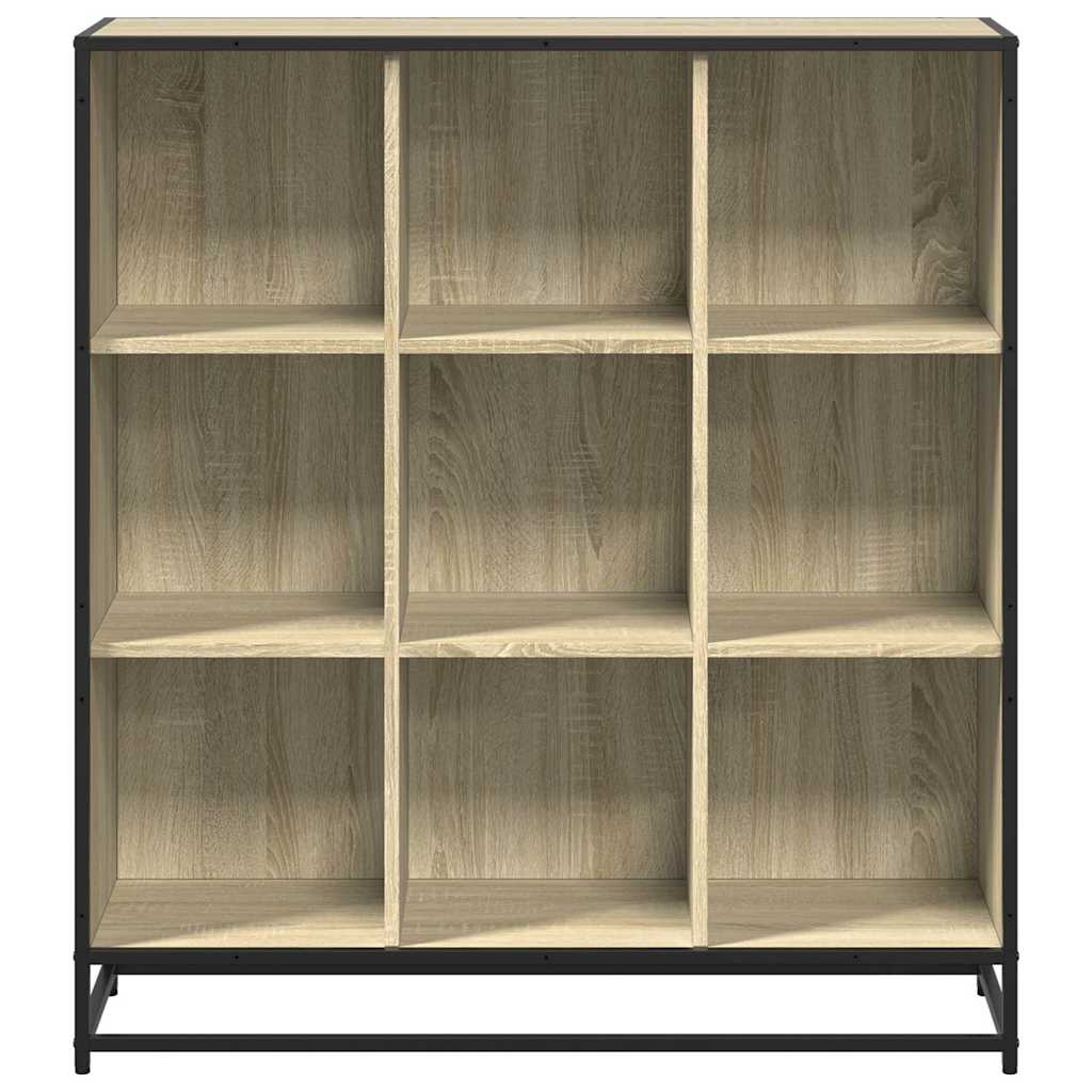 Bücherregal Schwarz 97,5x33x107,5 cm Holzwerkstoff und Metall