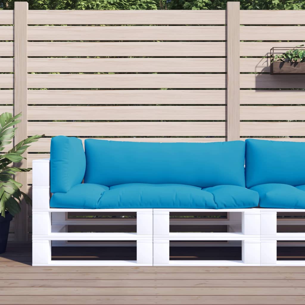 Palettenkissen Blau Weiß Gestreift 58x58x10 cm Oxford-Gewebe
