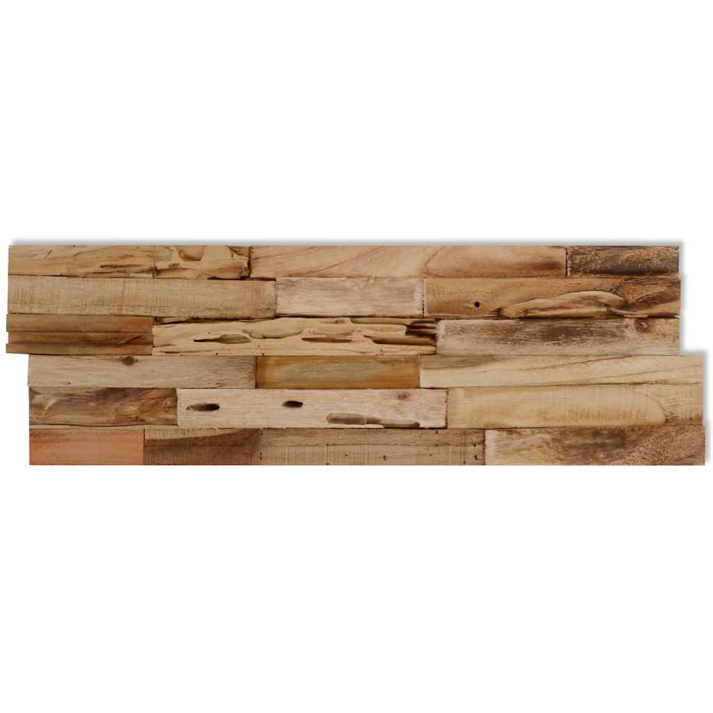 Wandplatten 10 Stk. 1,03 m² Massivholz Teak