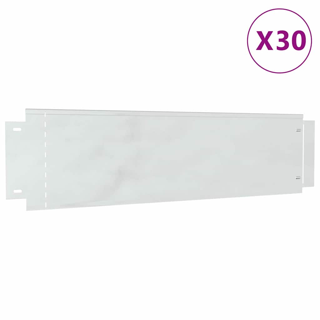 Flexible Rasenkante 5-er Set Verzinkter Stahl 100x14 cm
