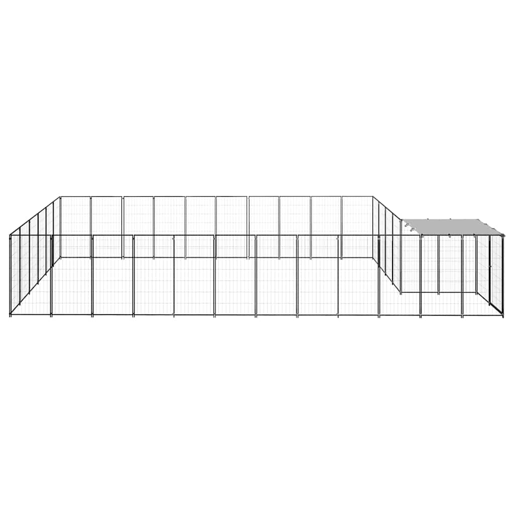 Hundezwinger Schwarz 4,84 m² Stahl