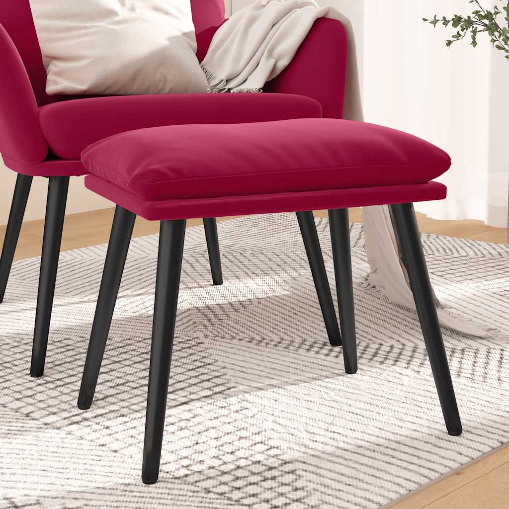 Fußhocker Hellgrau 45x29,5x35 cm Samt