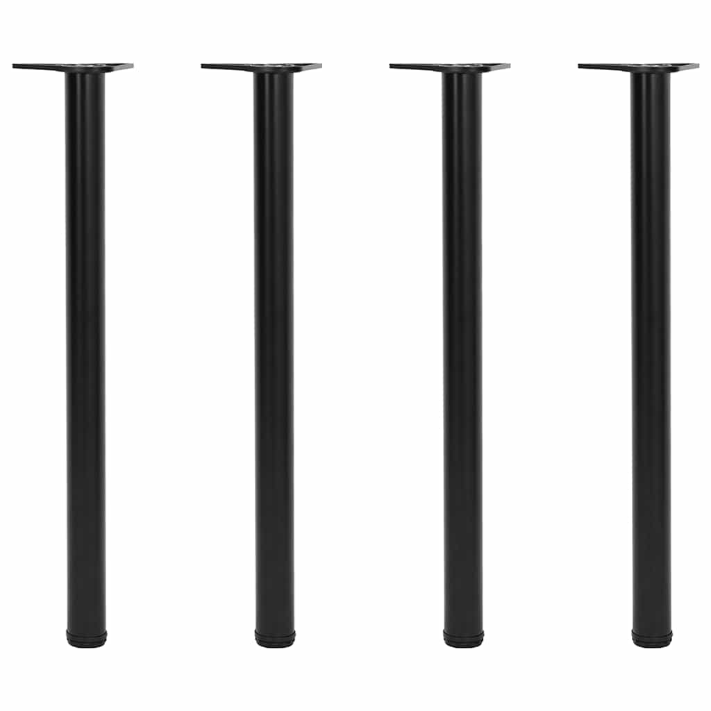 4x höhenverstellbares Tischbein Chrom 710 mm