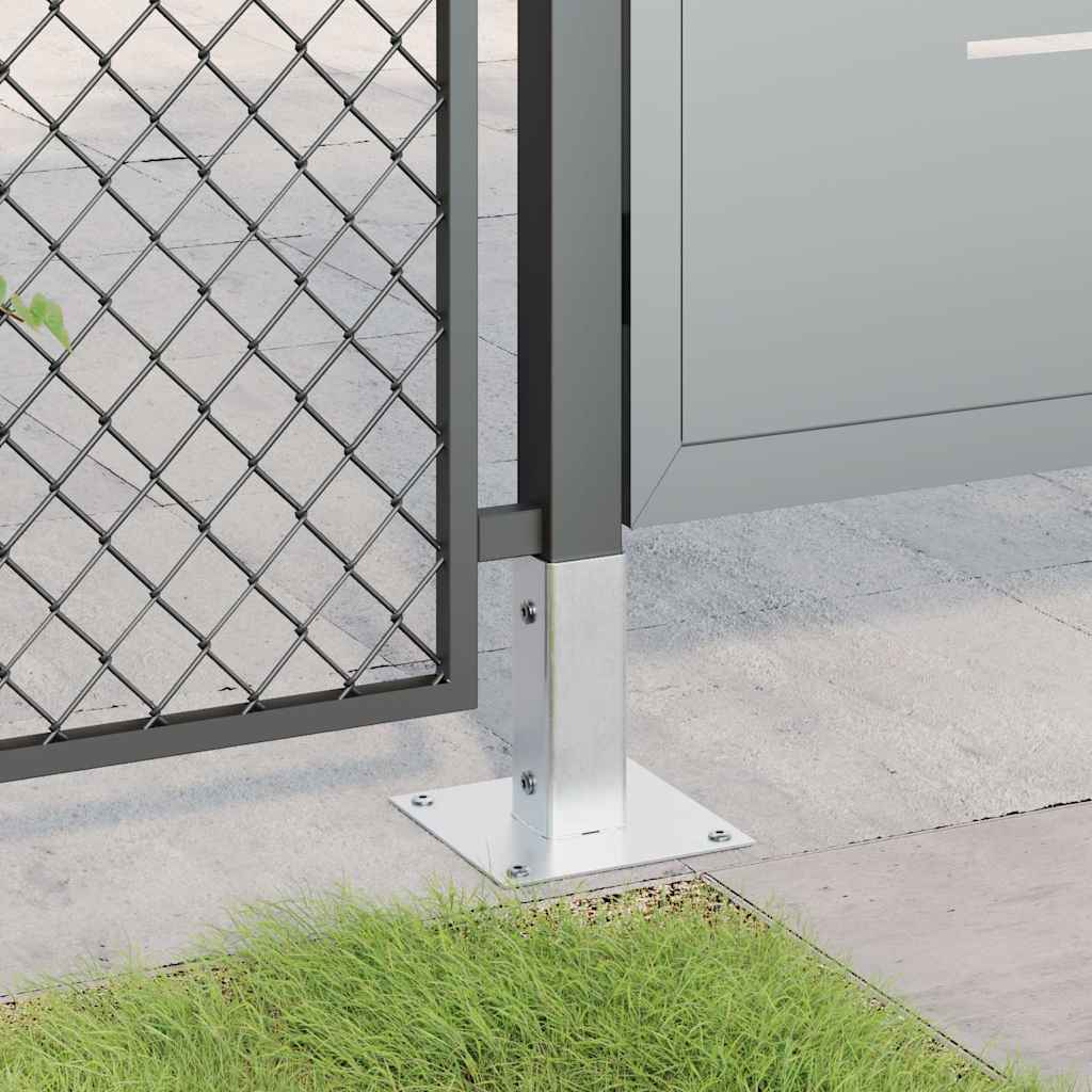 Pfostenträger Quadratisch 4Stk. Silber 46x46mm Verzinkter Stahl